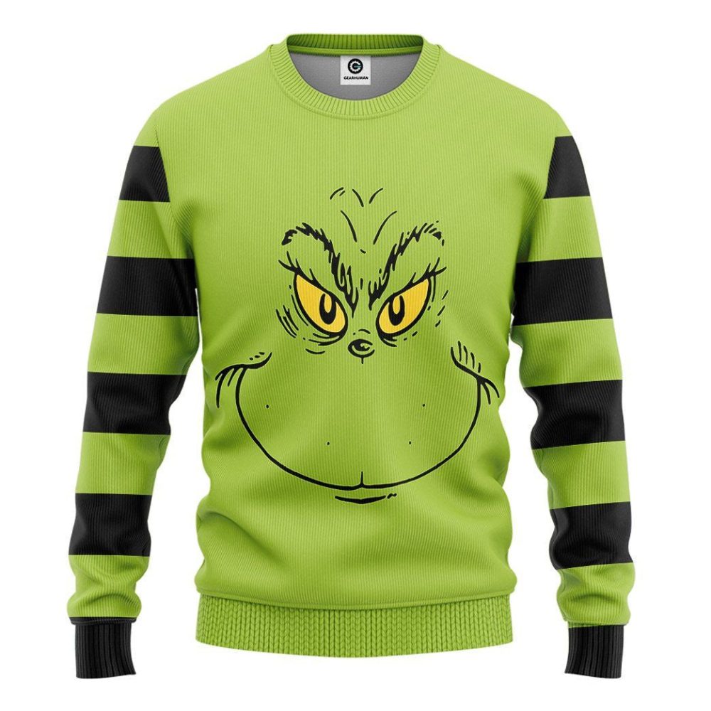 Grinch Stripes - 3D Tshirt Hoodie Qt209513 - Image 2