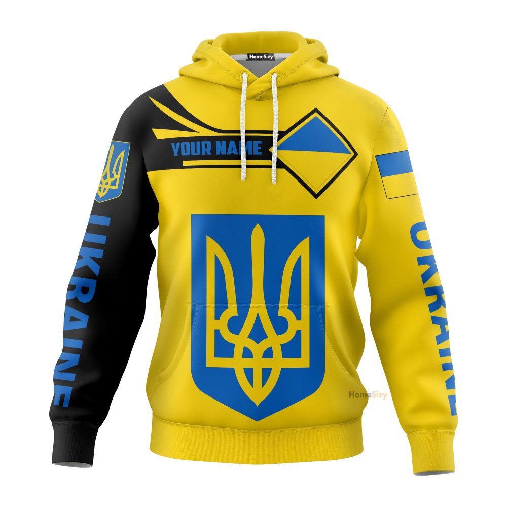 Personalized Custom Name Ukraine Hoodie I Stand With Ukraine Merch For Mens Ukrainian Gifts Qt306073Hf