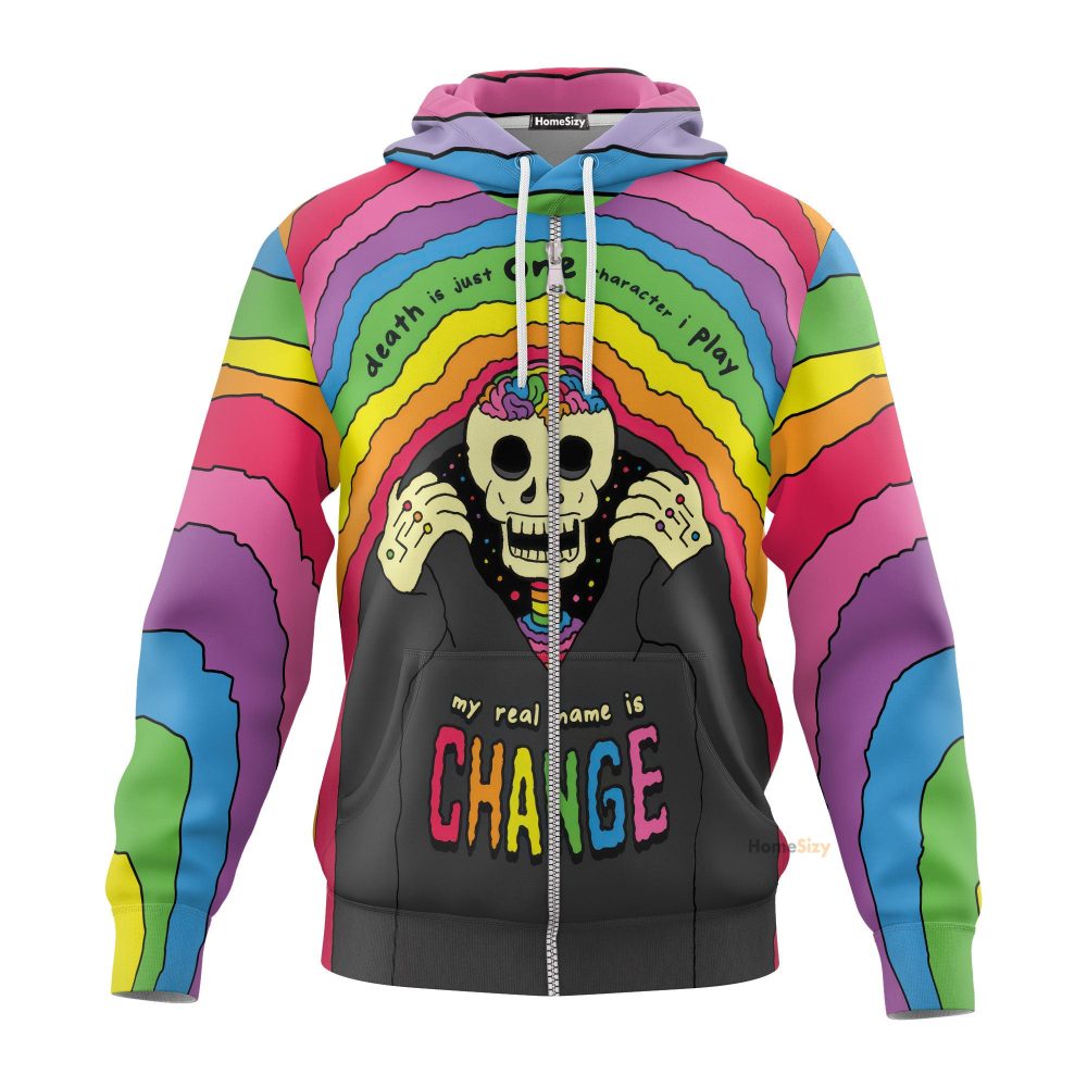 My Real Name Is Change Custom Hoodie Qt305265Hf - Image 2