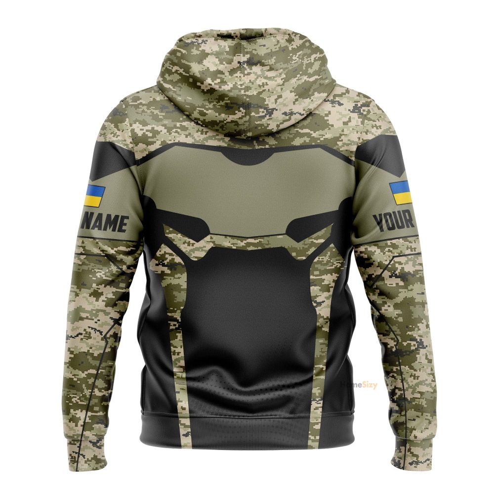 Personalized Custom Name Stands With Ukraine Hoodie Slava Ukraini Camouflage Merch Qt206266Hf - Image 3