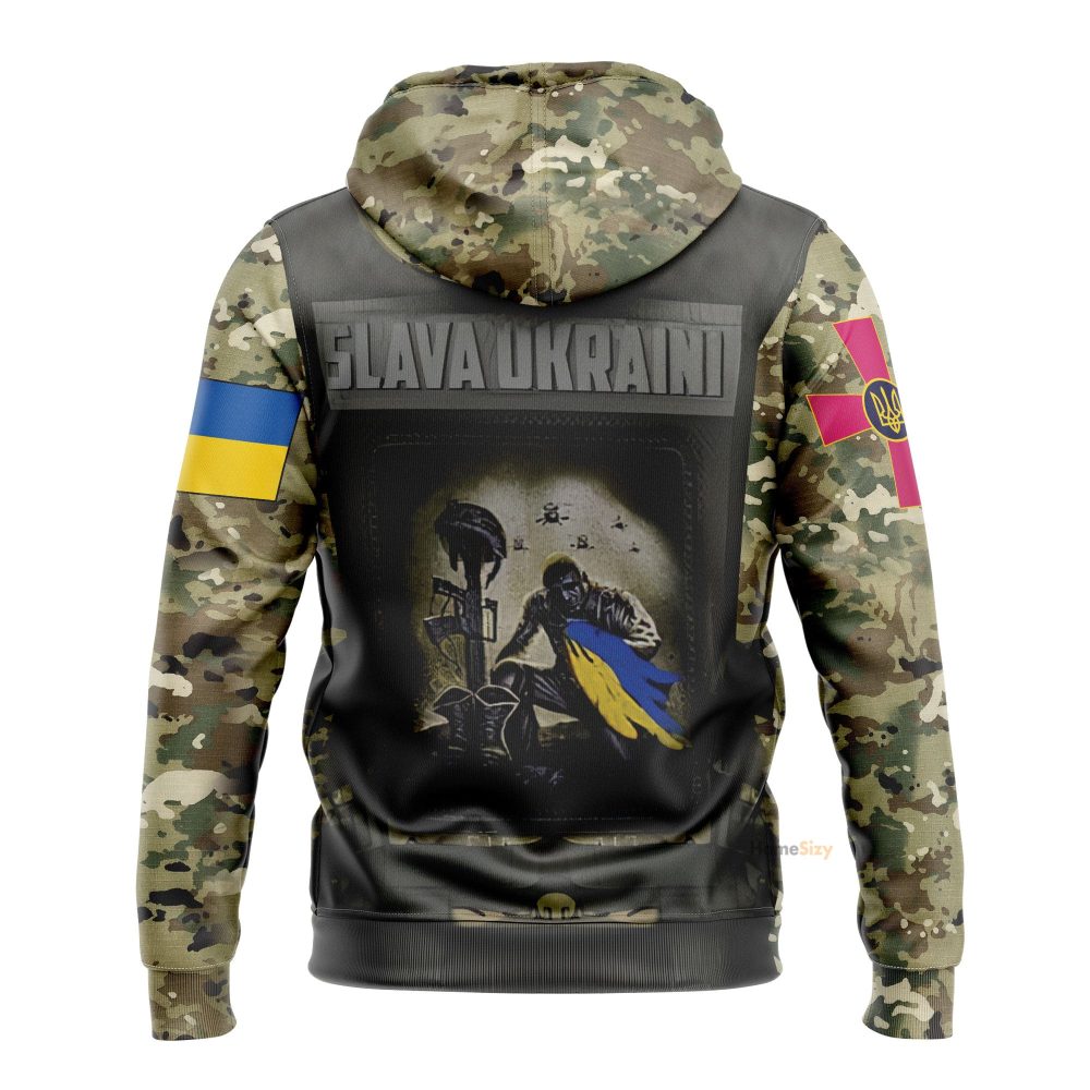 Ukraine Army Slava Ukraini Hoodie Camouflage Clothes Qt211641Hf - Image 2