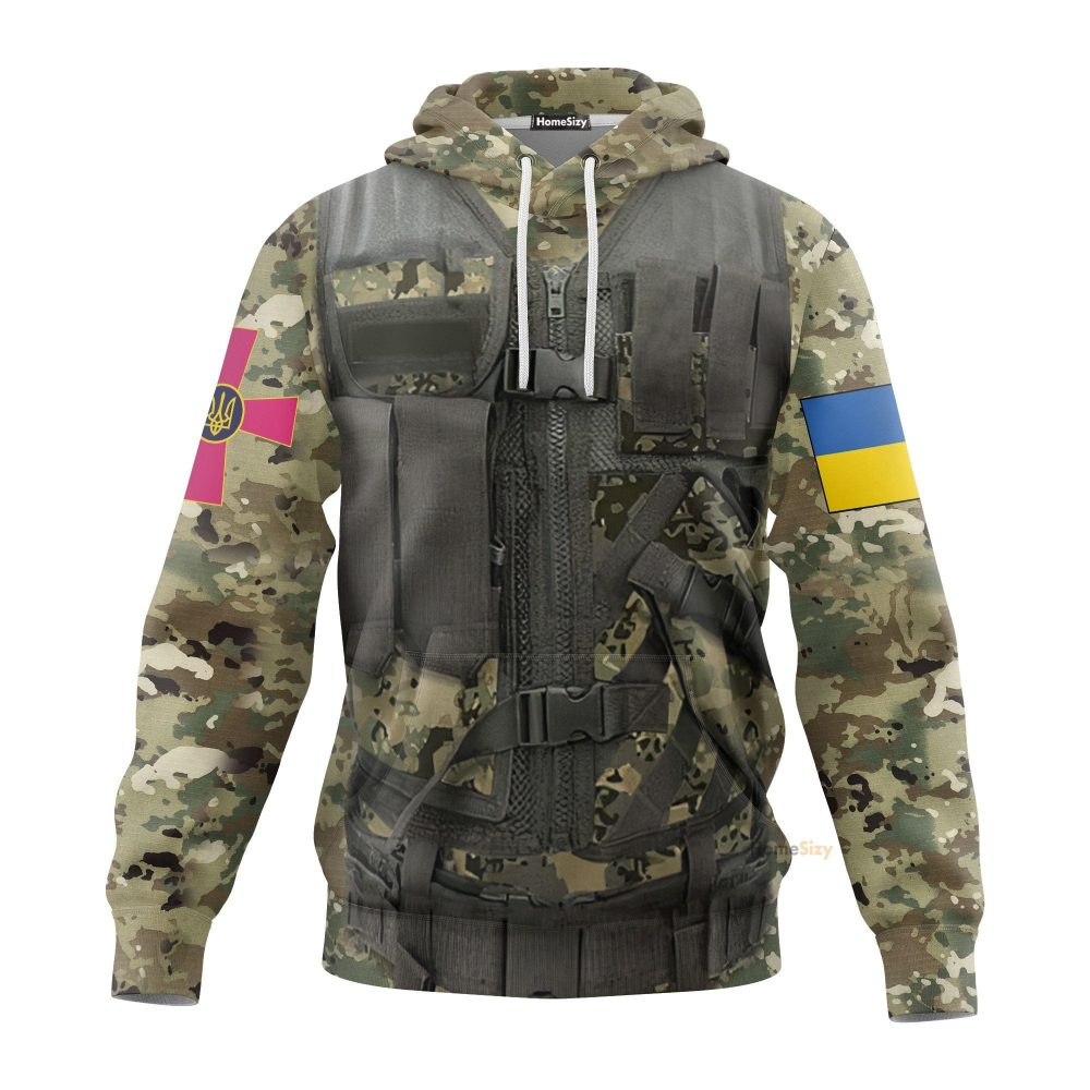 Ukraine Army Slava Ukraini Hoodie Camouflage Clothes Qt211641Hf