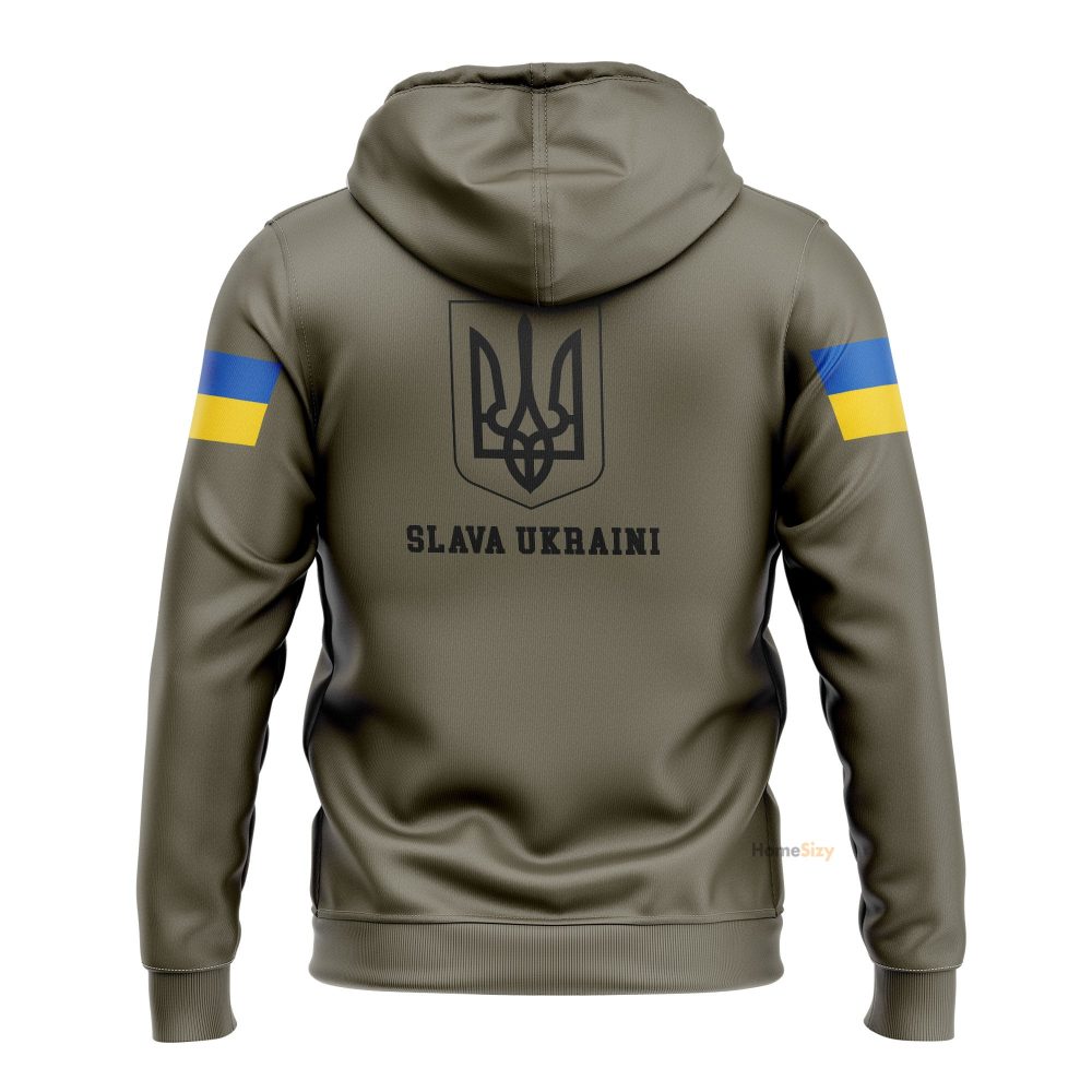 Personalized Custom Name Ukraine Soldier Hoodie Ukrainian Flag Stand With Ukraine Clothing Qt207398Hf - Image 2