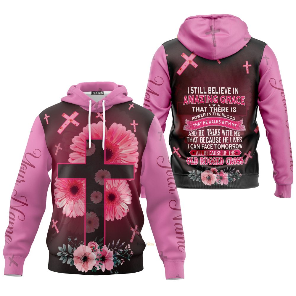 Personalized Custom Name Holiday I Still Believe In Amazing Grace That There'S Power In The Blood That Hoodie 3D Unisex Qt202822Ha - Image 3