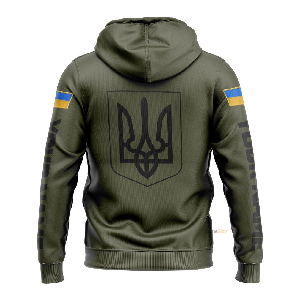 Personalized Custom Name Slava Ukraini Ukraine Flag With Trident Symbol Hoodie Support Ukraine Clothing Qt210134Hf - Image 3