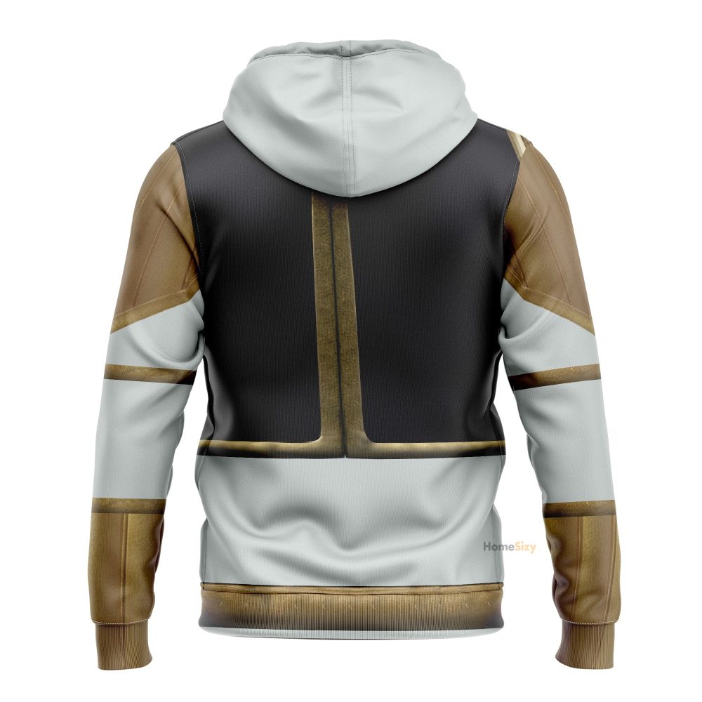 White Mighty Morphin Power Rangers V4 - Cosplay Costume 3D Hoodie Qt205136 - Image 2