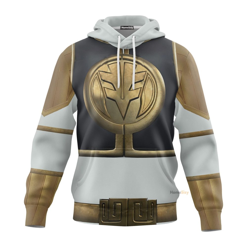 White Mighty Morphin Power Rangers V4 - Cosplay Costume 3D Hoodie Qt205136
