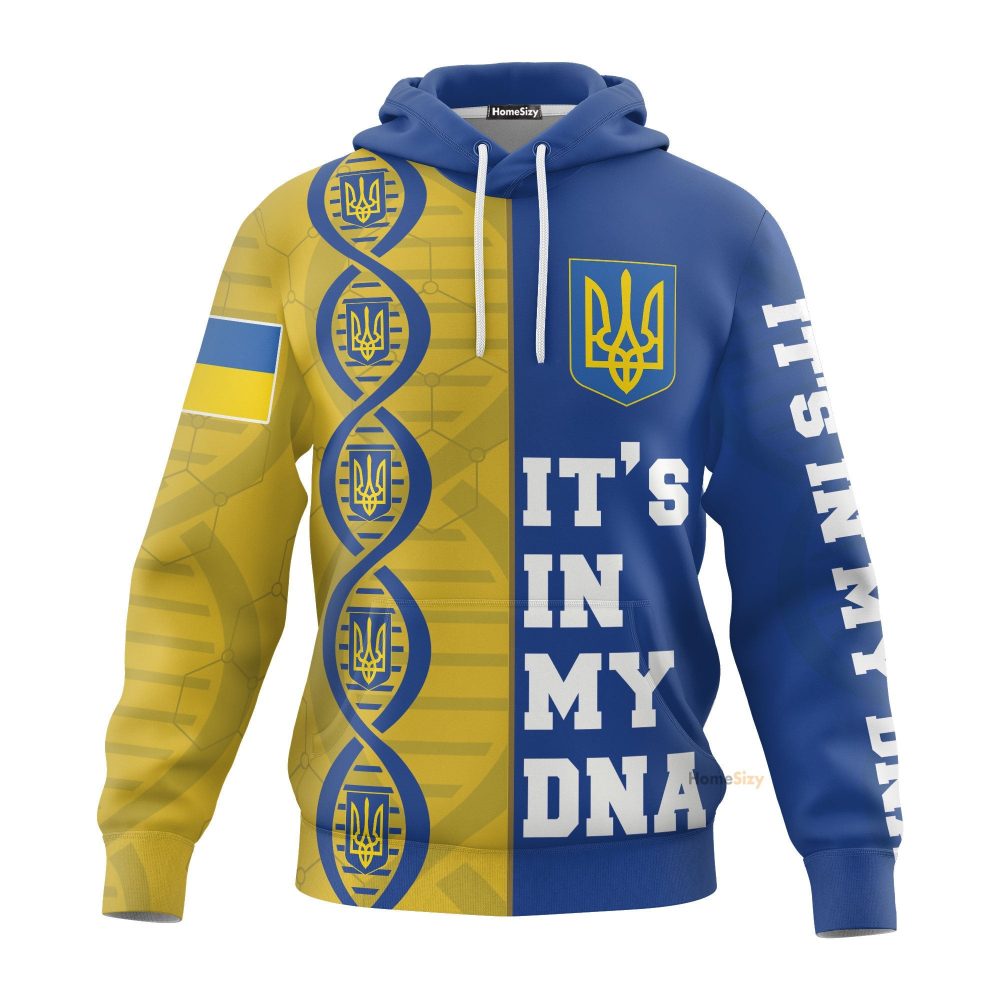 Ukraine It'S In My Dna Zipper Hoodie Ukrainian Pride Support Ukraine Merchandise Qt301108Hf