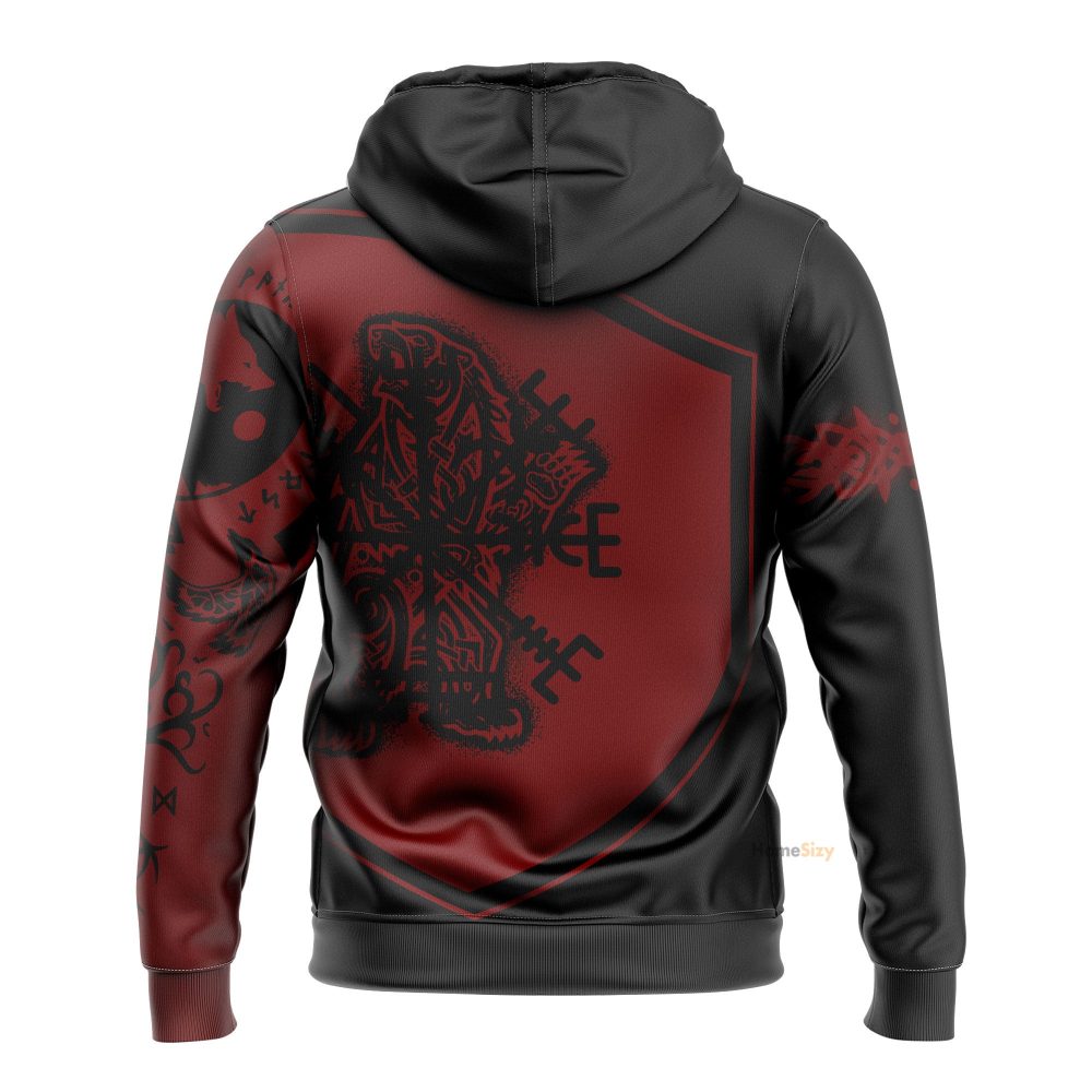 Odin Art Bear Vegvisir - Viking Hoodie 3D - Hoodie 131 Qt302074Hf - Image 2