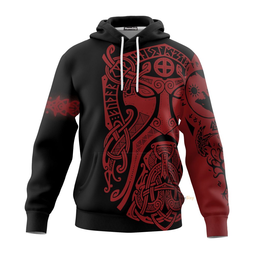 Odin Art Bear Vegvisir - Viking Hoodie 3D - Hoodie 131 Qt302074Hf