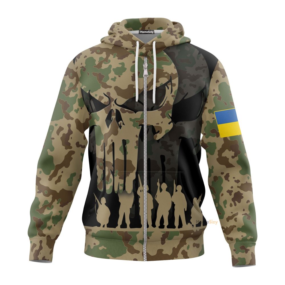 Stand With Ukraine Camo Hoodie Ukraine Strong Merch Qt301253Hf - Image 2