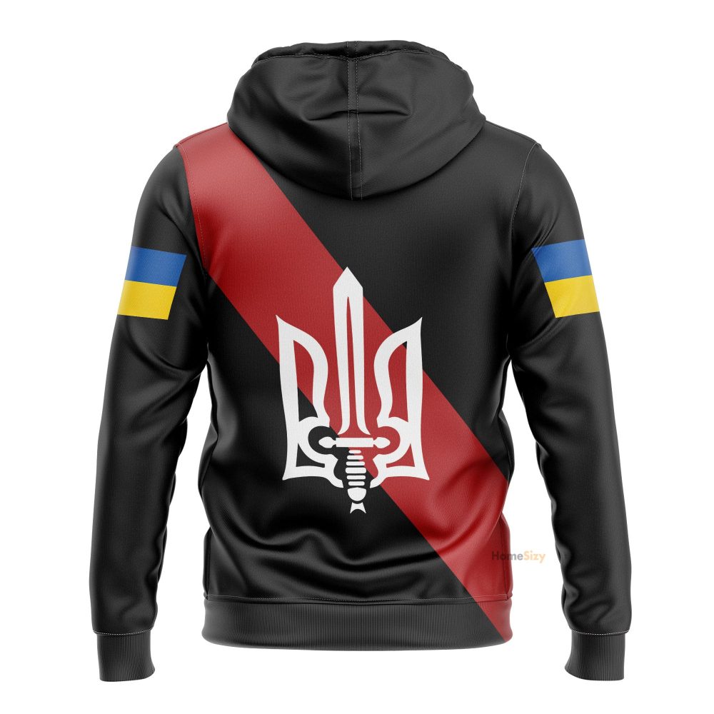 Slava Ukraini Ukraine Flag Hoodie Ukrainian Right Sector Flag Trident Symbol Clothing Qt301192 - Image 2