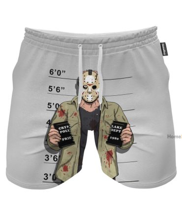 Friday The 13Th Horror Movie Jason Voorhees Cosplay Costume - Beach Shorts Qt4121602