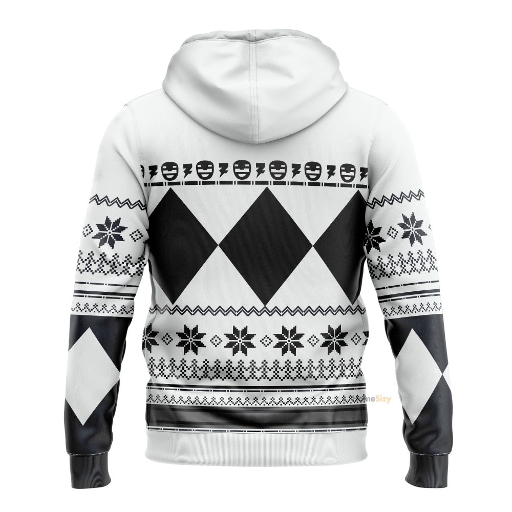White Mighty Morphin Power Rangers V1 - Cosplay Costume 3D Hoodie Qt211320 - Image 3