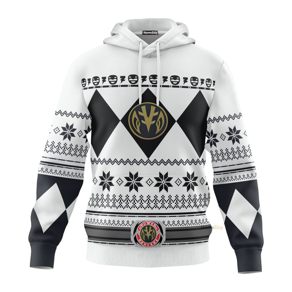 White Mighty Morphin Power Rangers V1 - Cosplay Costume 3D Hoodie Qt211320