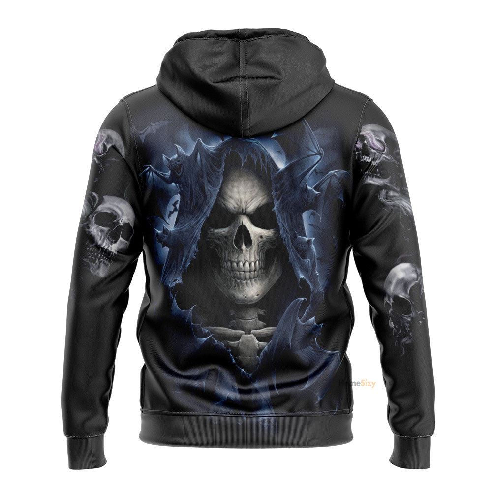 Shadow Bat Grim Reaper Skull 3D Printed Hoodie Qt306137Hf - Image 2