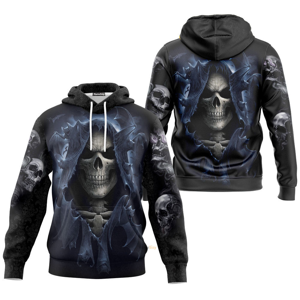 Shadow Bat Grim Reaper Skull 3D Printed Hoodie Qt306137Hf - Image 3
