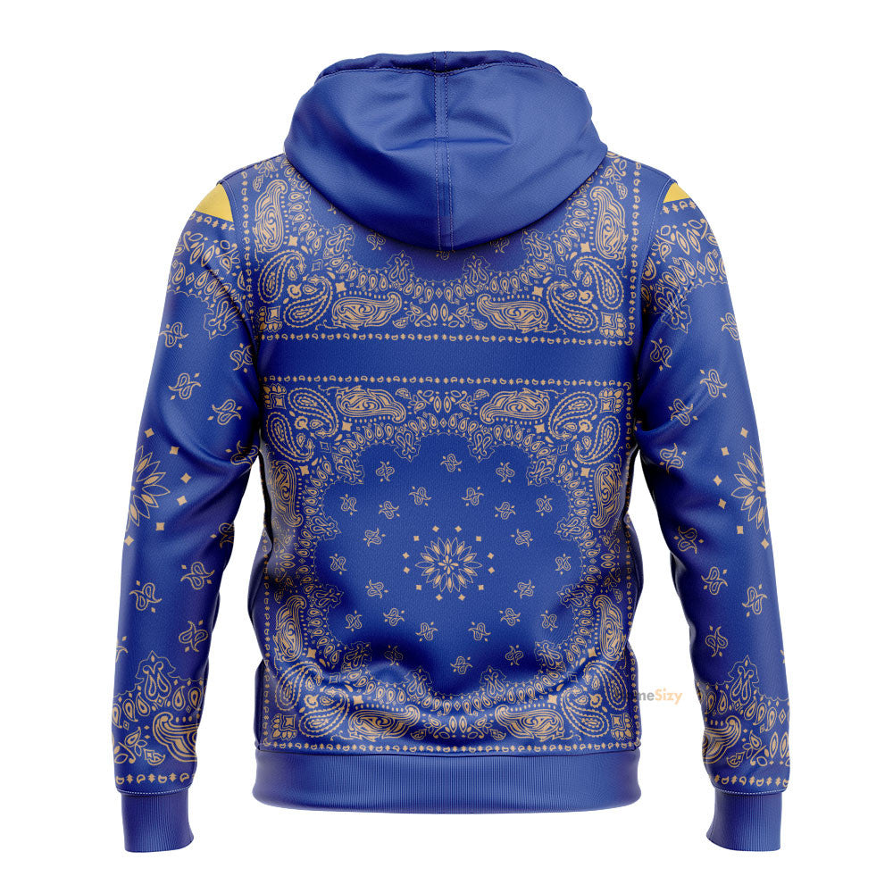 Qt204319 3D Royal Blue Bandana Snoop Custom Hoodie - Image 3