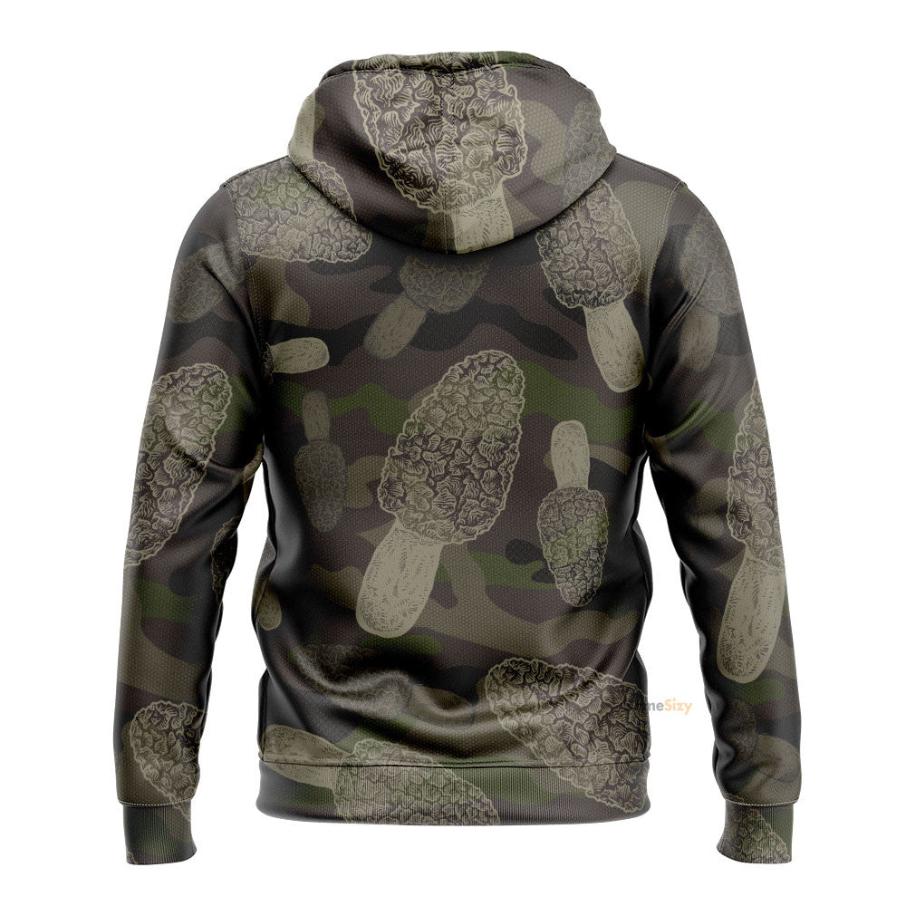 Morel Mushroom Camo - 3D Hoodie Qt305895Hf - Image 3
