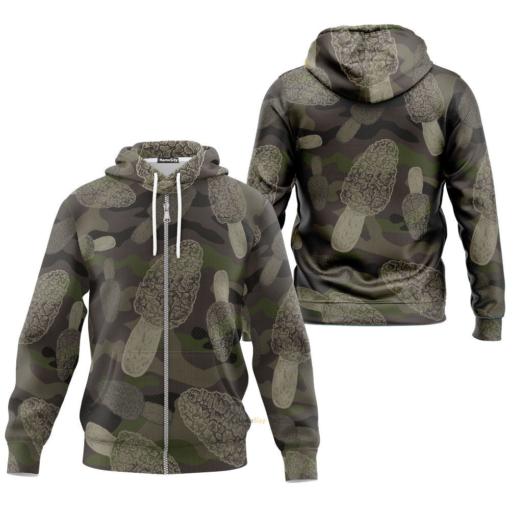 Morel Mushroom Camo - 3D Hoodie Qt305895Hf - Image 2