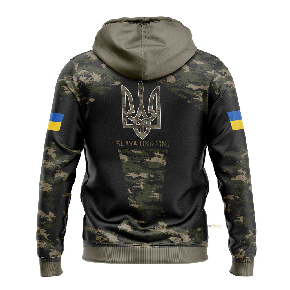 Slava Ukraine Hoodie Mens Ukrainian Flag Trident Ukraine Merchandise Qt206181Hf - Image 2