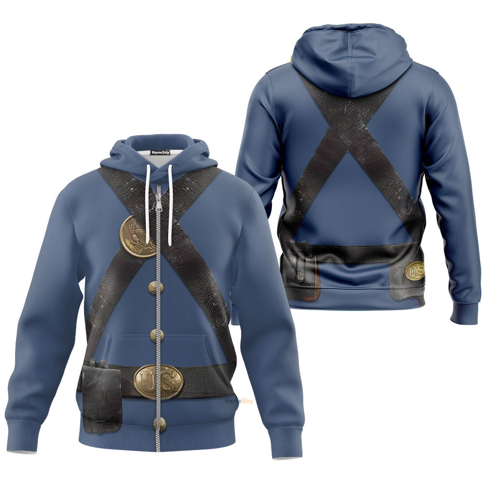 Uniform Infantry Of The Union Army 3D Custom Cosplay Costume Hoodie Qt210143Hf - Image 2