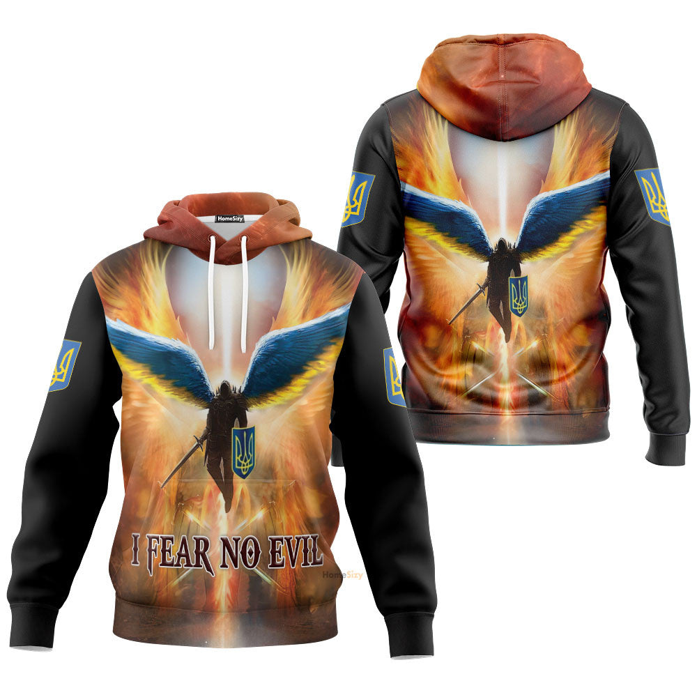 I Fear No Evil Ukraine Hoodie Mens Proud Of Ukrainian Stand With Ukraine Clothing Qt308694 - Image 3