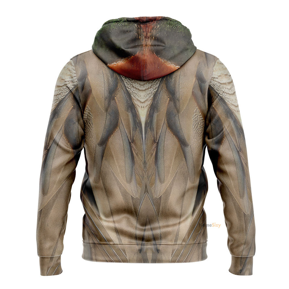 Green Winged Teal - 3D Zip Hoodies Tshirt Sweatshirt Qt308730 - Image 2