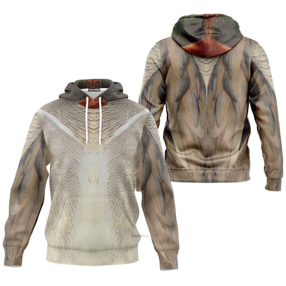 Green Winged Teal - 3D Zip Hoodies Tshirt Sweatshirt Qt308730 - Image 3