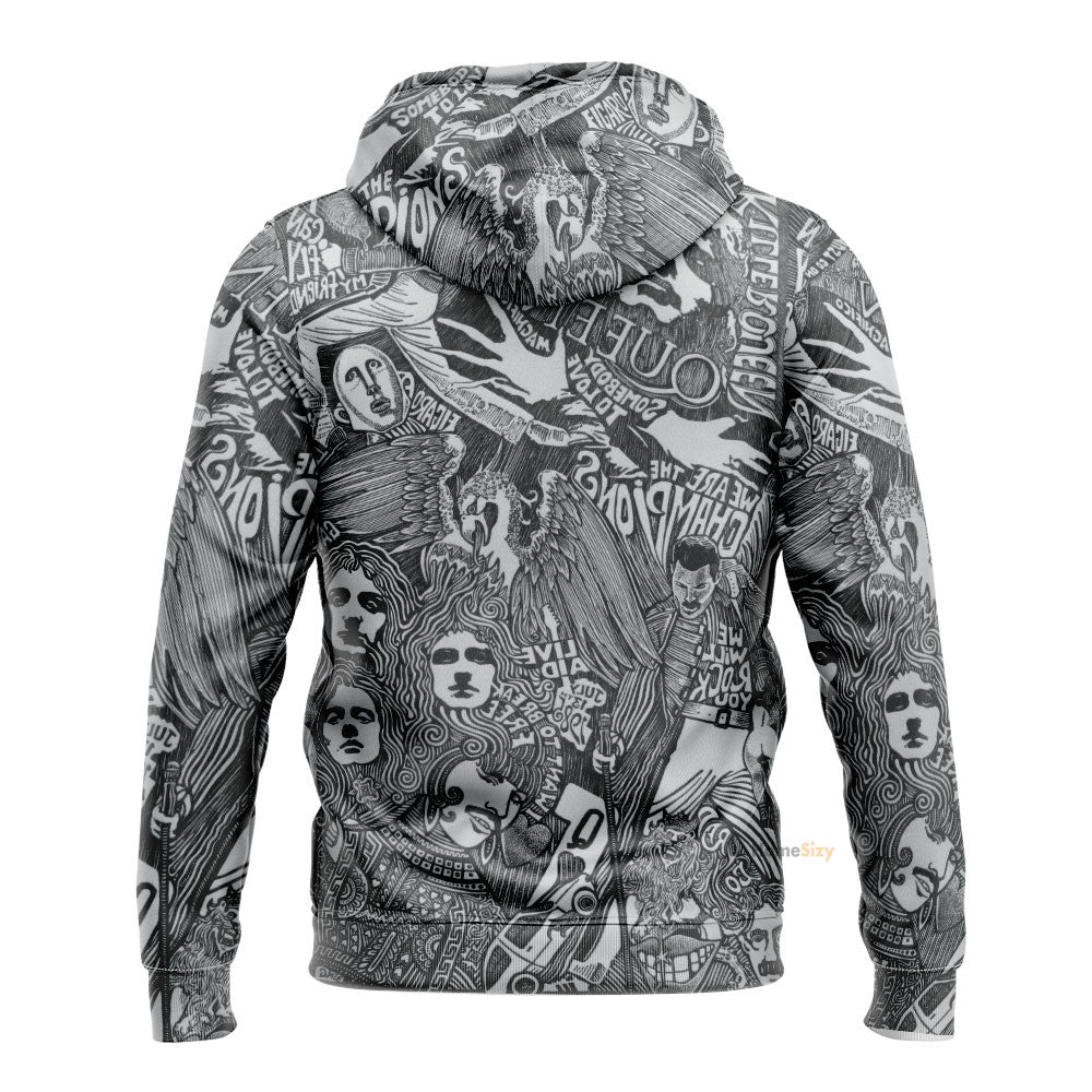 Queen Album Art Custom Hoodie Qt308926 - Image 3