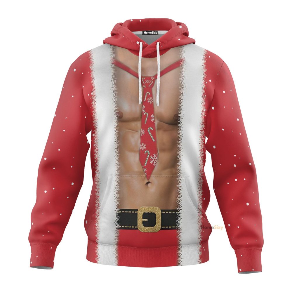 Male Santa Body Christmas - Cosplay Costume 3D Hoodie Qt212152