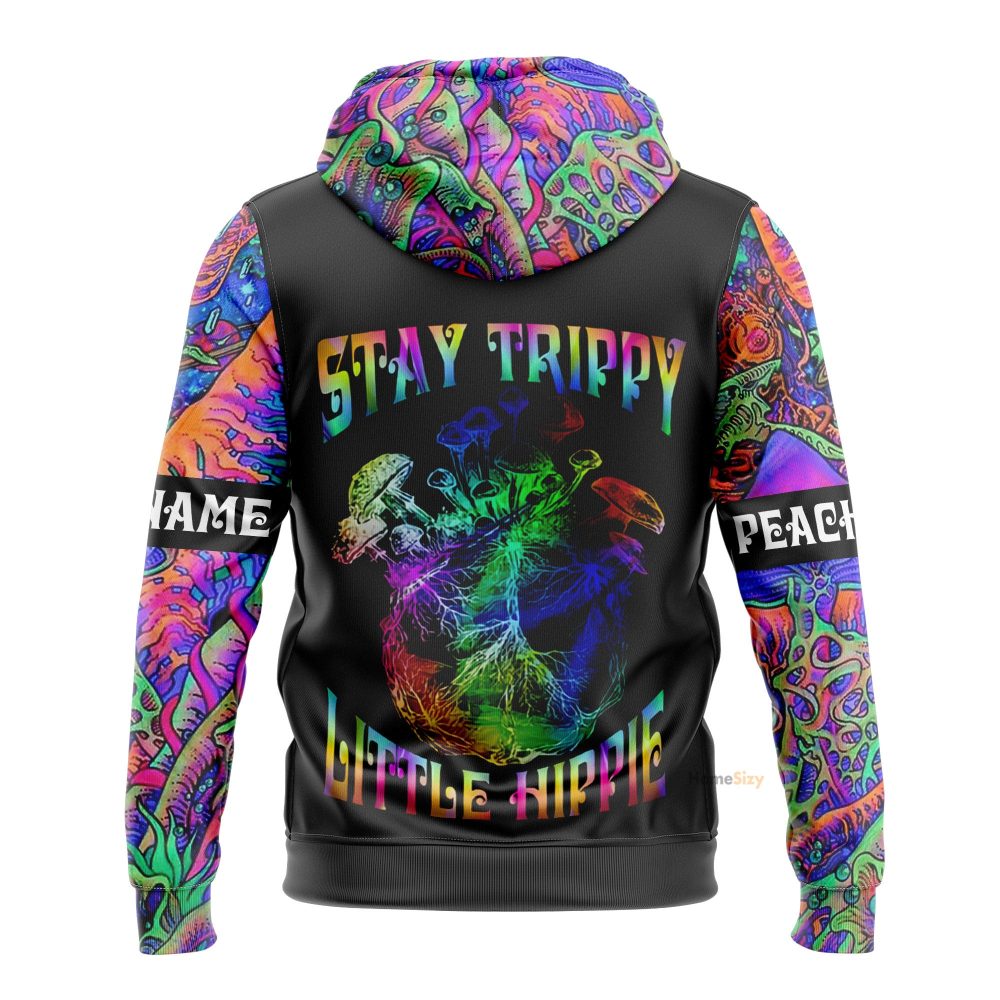 Personalized Custom Name Stay Trippy Little Hippie 3D Hoodie Qt209549Hf - Image 2
