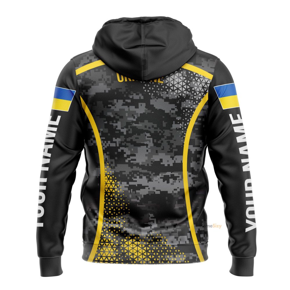 Personalized Custom Name Ukraine Hoodie Honor Ukrainian Flag Clothing Support Ukraine Qt211580Hf - Image 2