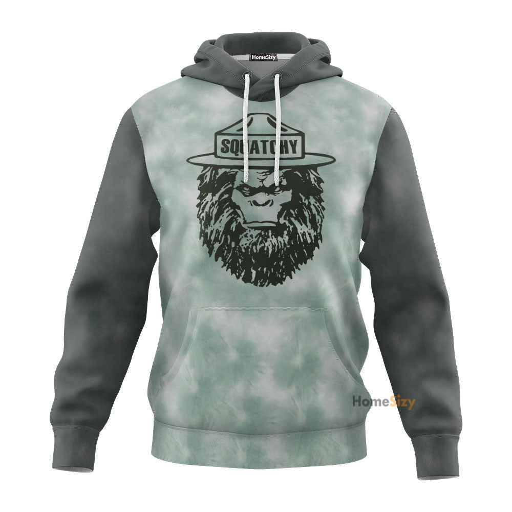 I Party With Sasquatch Tie Dyed Camping All Over Hoodie 3D Qt301321Tf