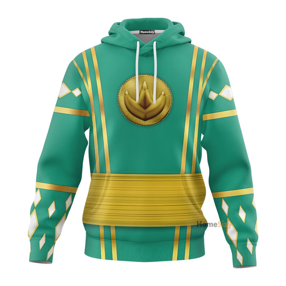 Green Ninja Mighty Morphin Power Rangers - Cosplay Costume 3D Hoodie Qt209435
