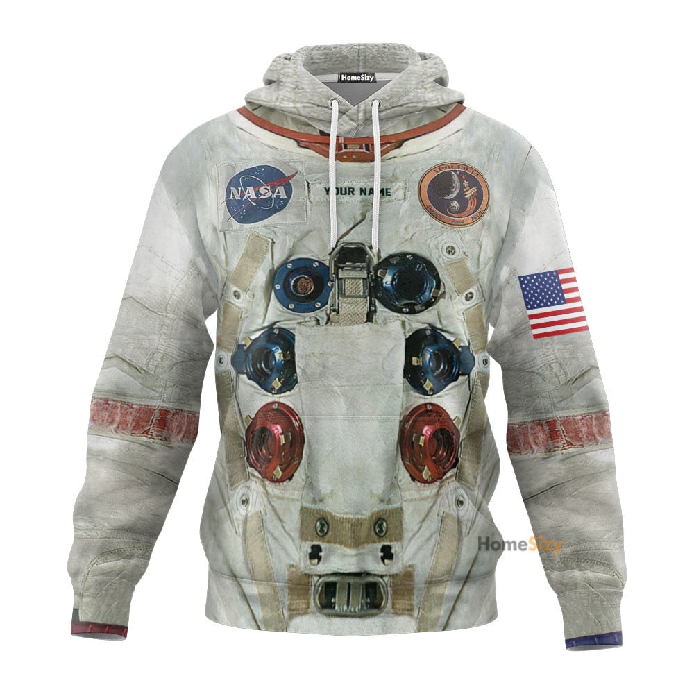 Personalized Custom Name 3D Shepard A7 Lb Apollo 14 Pressure Suit Space Suit Tshirt Hoodie Qt211145Hf