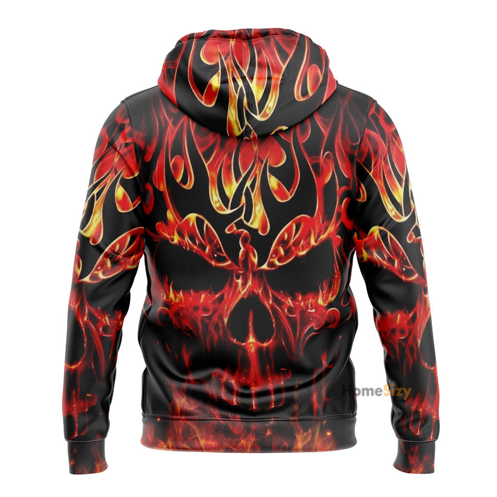King Fire Skull 3D Printed Hoodie Qt304236Tf - Image 2