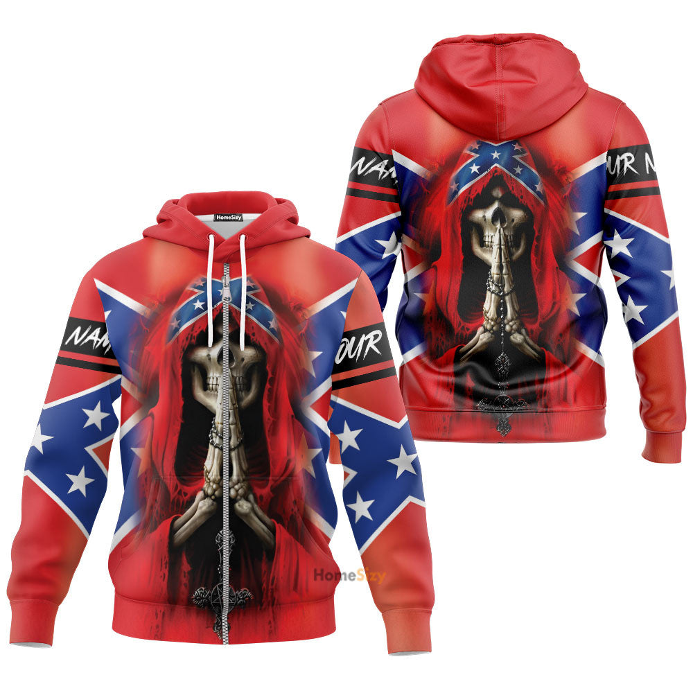 Personalized Custom Name Pray Csa Skull 3D Printed Hoodie Qt301336Hf - Image 2