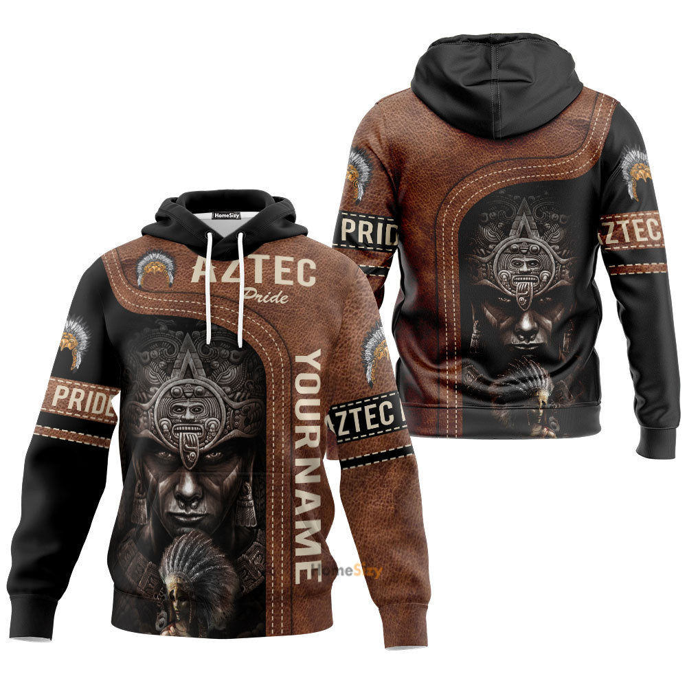 Personalized Custom Name Aztec Warrior All Over Hoodie 3D Qt205004Hf - Image 3