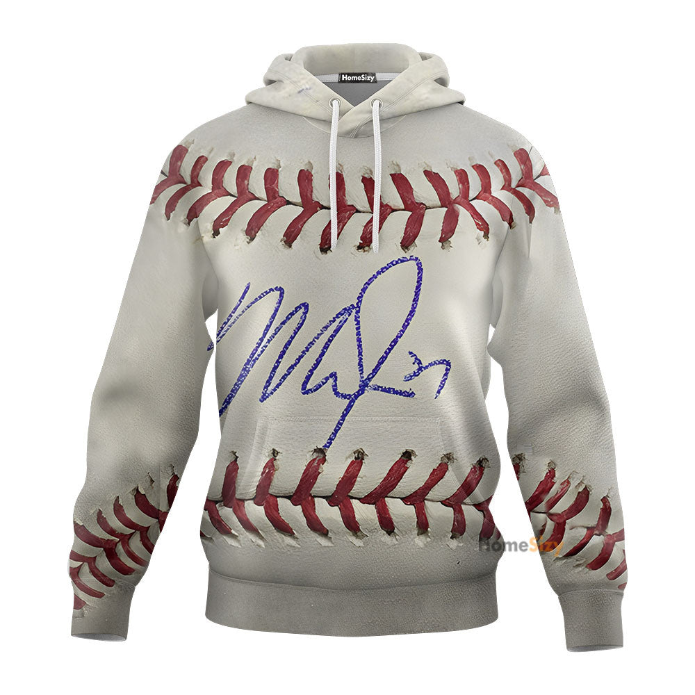 Mike Trout Signed Custom Cosplay Costume Baseball Tshirt Sweatshirt Shorts Hoodie Qt210422Hg