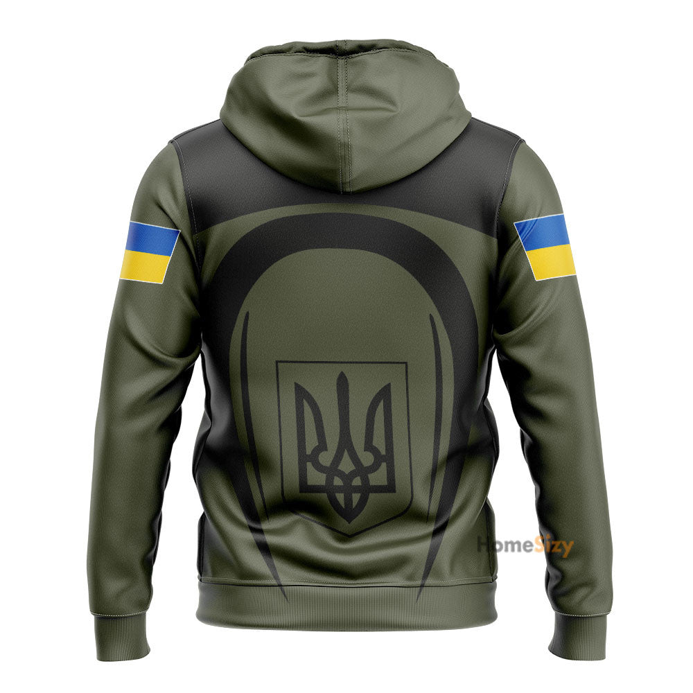 Personalized Custom Name Slava Ukraini Ukraine Hoodie Ukraine Flag Trident Symbol Ukrainian Qt211404Hf - Image 2