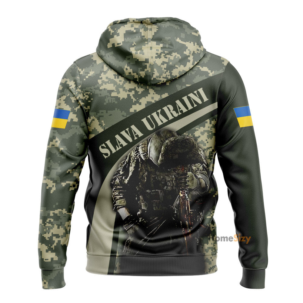 Stands With Ukraine Slava Ukraini Hoodie Ukraine Veteran Camouflage Merch Qt208044Hf - Image 2