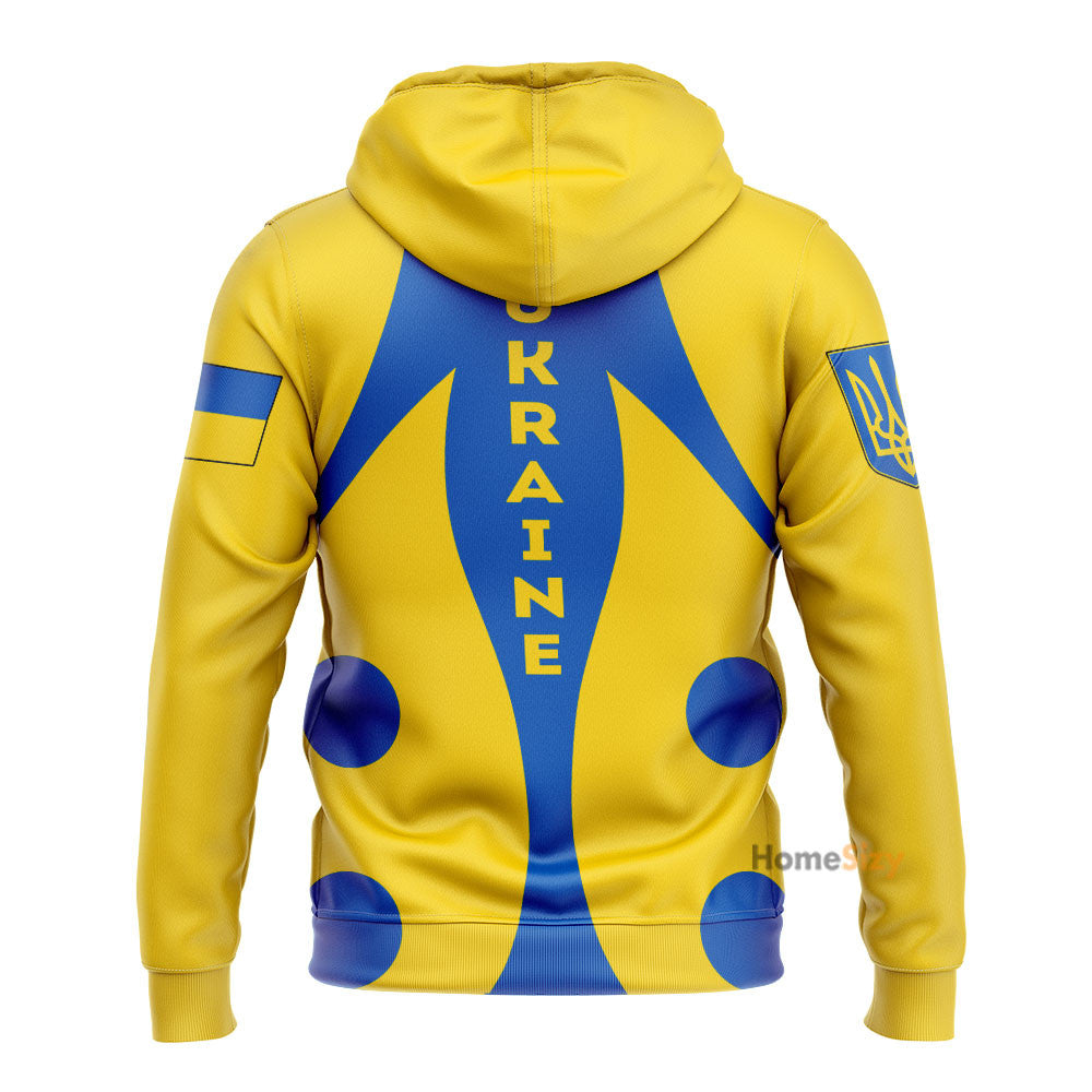 Ukraine Hoodie Patriotic Ukrainian Flag With Trident Support Ukraine Clothing Qt211234Hf - Image 2