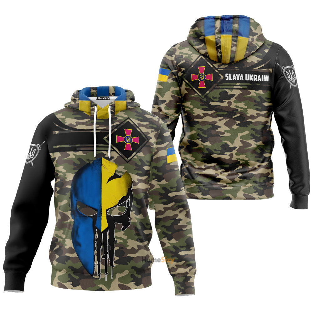 Personalized Custom Name Army Ukraine Slava Ukraini Hoodie Camouflage Clothing Gift Qt307151 - Image 3