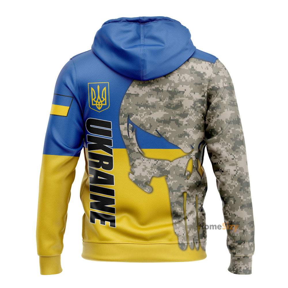 Ukraine Flag Camo Hoodie Support Military I Stand With Ukraine Clothing Qt206097Hf - Image 2