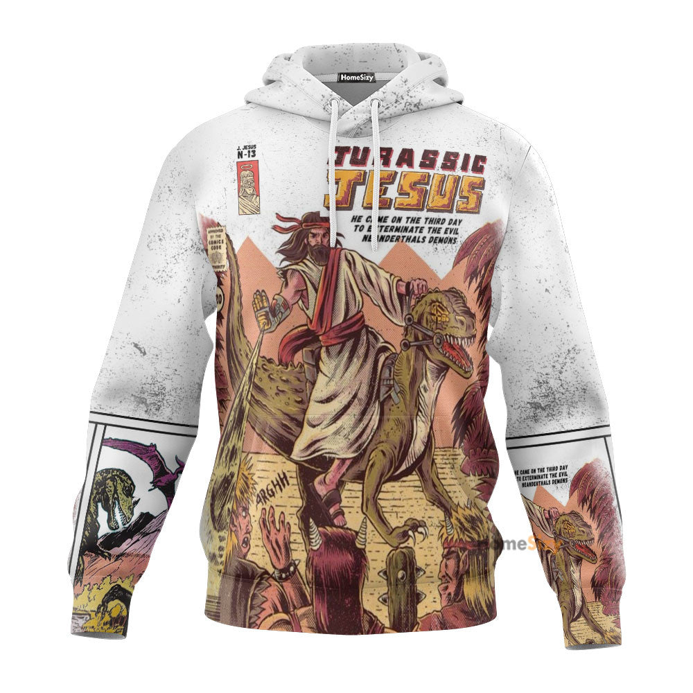 Jurrasic Jesus - Custom 3D Hoodie Qt302177