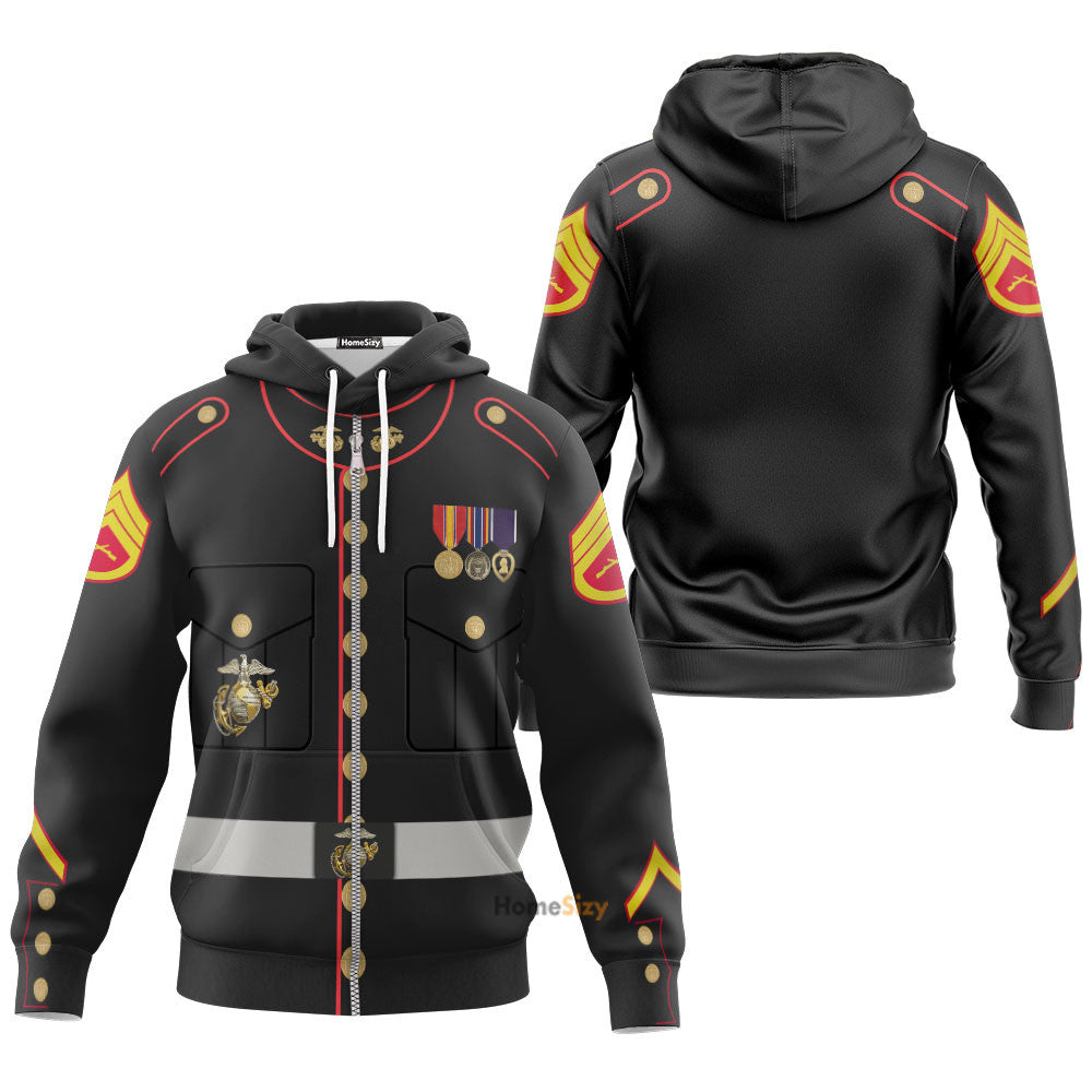 Marine Corps Uniform Custom Cosplay Costume Hoodie Qt210459Hg - Image 2