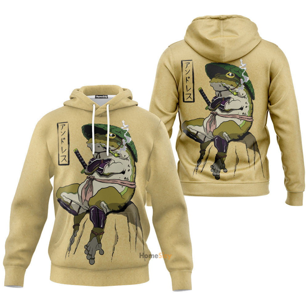 Samurai Frog Custom Hoodie Qt212245Hf - Image 3