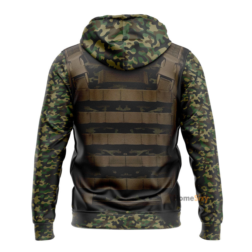 Military Uniform Custom Cosplay Costume Tshirt Zip Hoodie Sweatshirt Qt210460Hf - Image 2