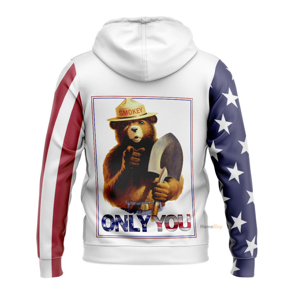 Smokey Bear Custom Hoodie Qt307136 - Image 2